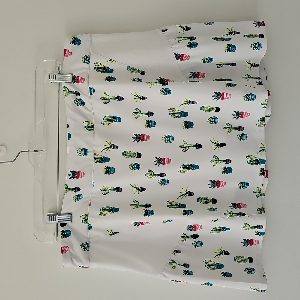 Lillie Green Cactus Print Athletic Tennis Skort Size Large - Picture 2 of 13